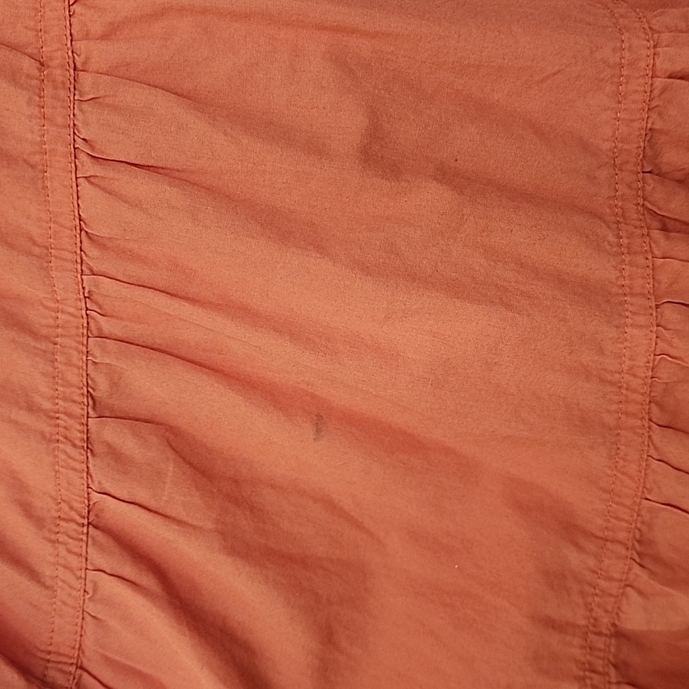 Derek Lam 10 Crosby Orange Midi Dress V-Neck Sleeveless Pull-On Sz M - Picture 10 of 11